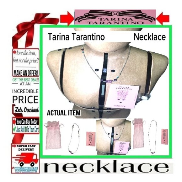 🛑 TARINA TARANTINO Designer ➕🆒 NECKLACE Beaded Tourmaline Vintage 💸BUYNOW‼️ - Picture 3 of 16